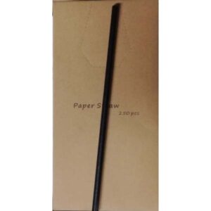 PaperStraw black 250 Pcs 20 cm