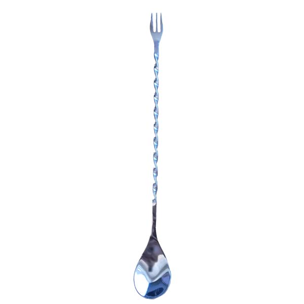 Budget bar spoon w. fork 28 cm