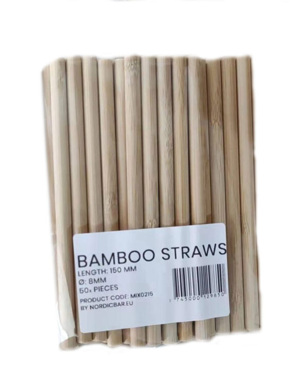 Perfect Bamboo Straws 8x150mm 50 pcs