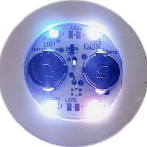 LED Bottle Sticker White  5 cm (5 pcs)