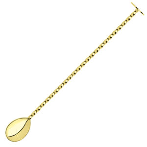 Bar Spoon Deluxe Disc Gold 28 cm
