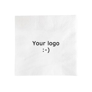 Logo printed Cocktail Napkin White 2-ply - 36x100x10 pcs
